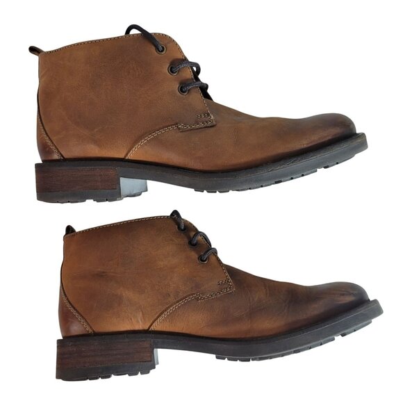 Clarks Mens Boots Brown Size 9.5M Bonitto Mid Leather Lace Up Ankle Style 34108 - Picture 5 of 11
